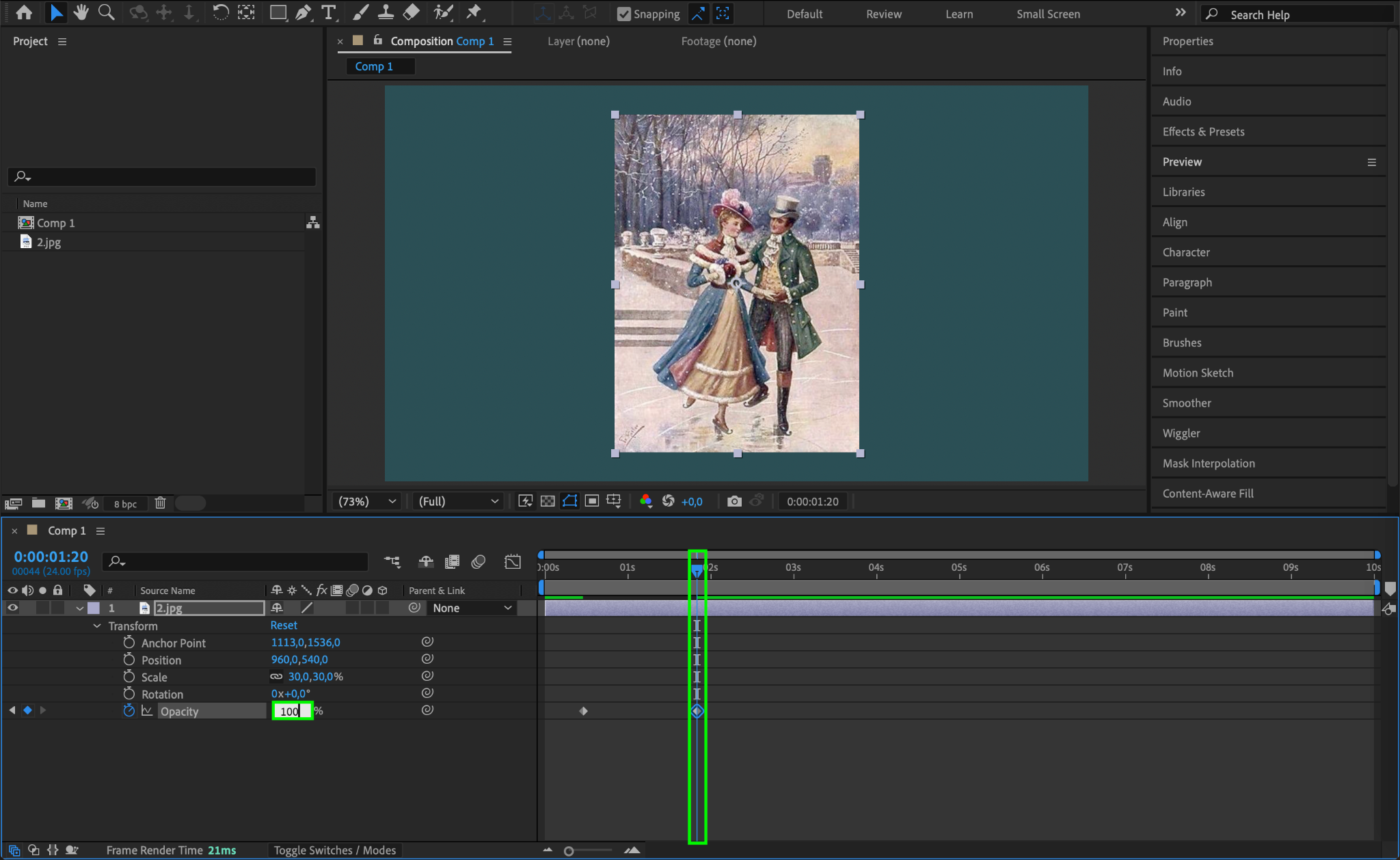 How to make an image appear in after effects - AEJuice